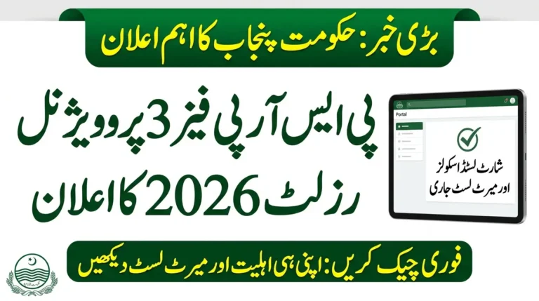 PSRP Phase 3 Result 2026 – Provisional Merit List, Final Result & What Happened Next